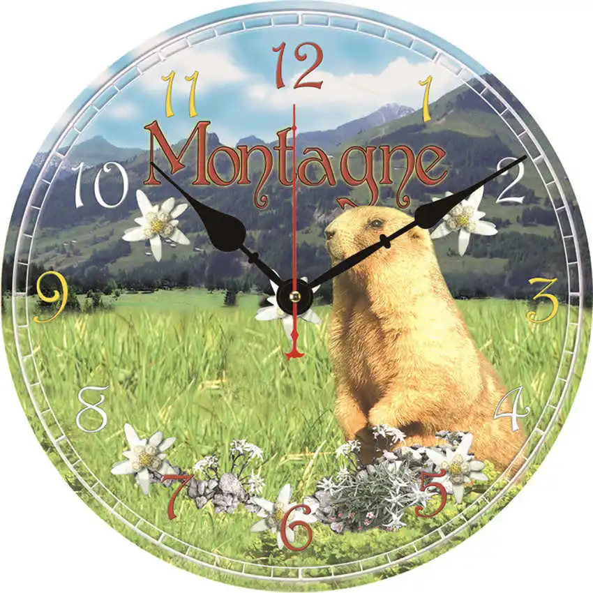 Animal Clock A Парижская башня настенные часы, настенные часы Бесшумный ход, круглые Настенные часы, потертые ретро дома для декора кухни, duvar saati - Цвет: Animal Clock A
