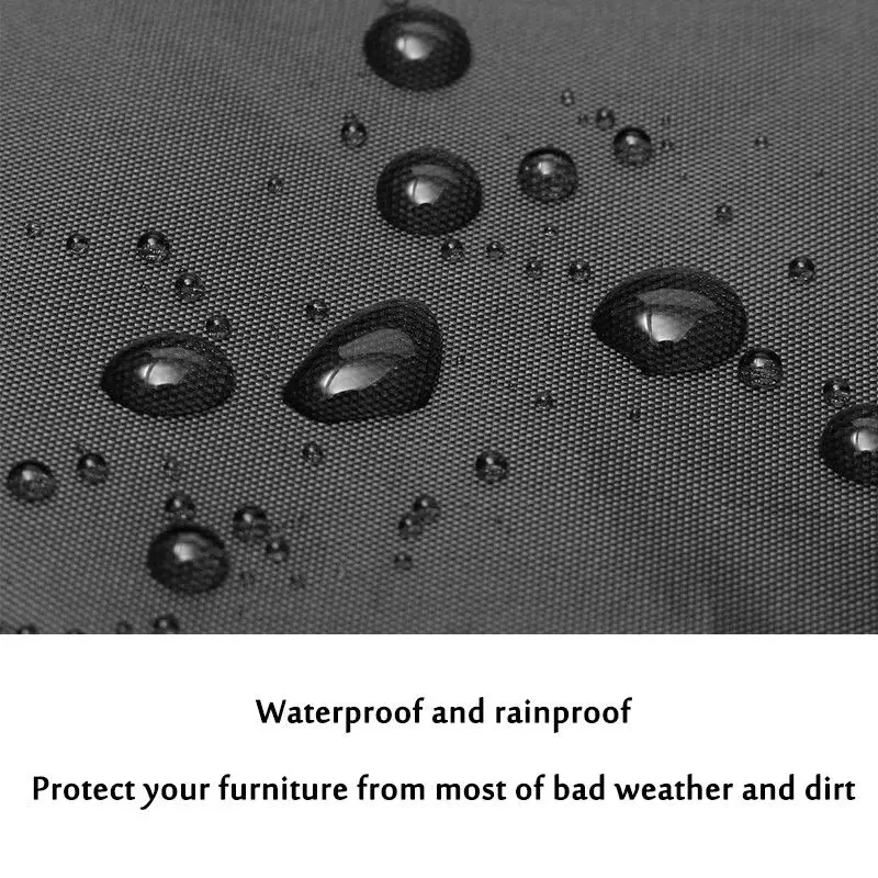 Черная Водонепроницаемая уличная садовая мебель для патио круглый чехол стола