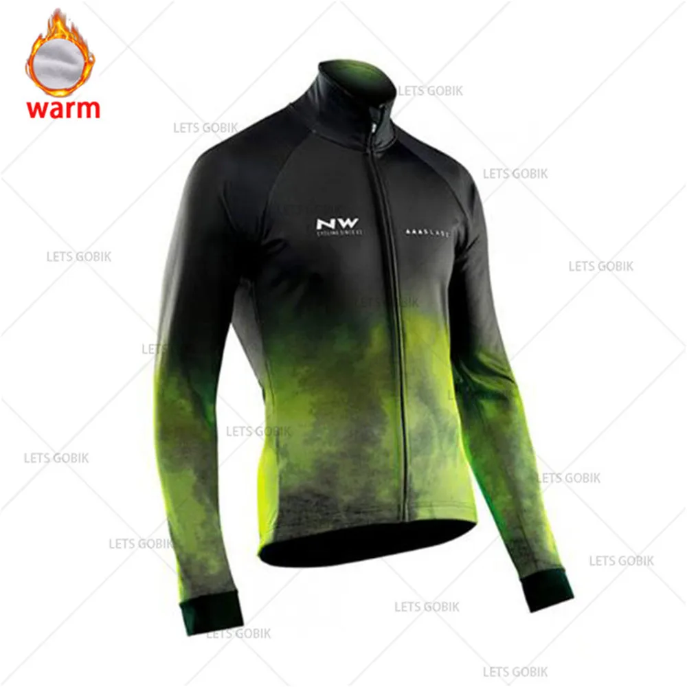 only jerseys NW зимняя велосипедная Джерси Pro Team Ropa Ciclismo Hombre флисовый комплект для велоспорта MTB Одежда для велоспорта Northwave комплект для велоспорта с нагрудником и штанами - Цвет: only jerseys