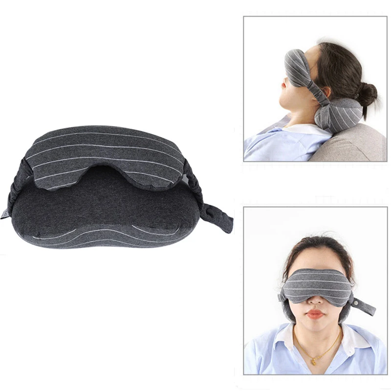 

Portable U-shaped Pillow Multi-function 2 in 1 Eye Mask Neck Pillow Airplane Office Napping Pillows Comfortable Home Decor