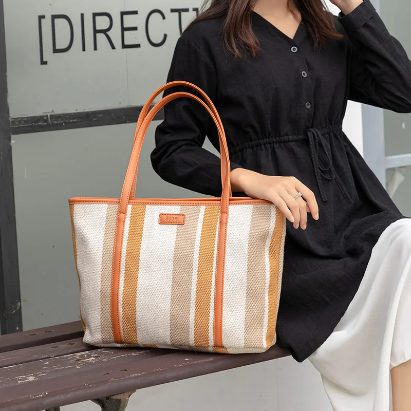 

New Large Shoulder Bag Women's Bag Large Capacity Simple Tote Bag Shopping Bag