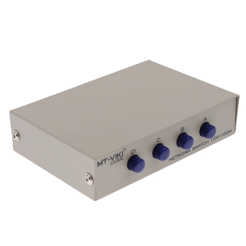 Ручной коммутатор A B с 4 портами в 1 1In4 RJ45 Ethernet 100 м портовый сетевого