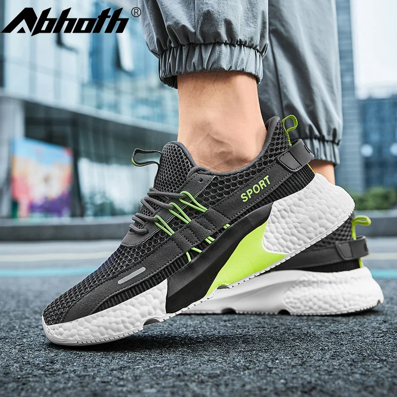Мужские кроссовки для бега Abhoth дышащая обувь мужчин нескользящая мужская на
