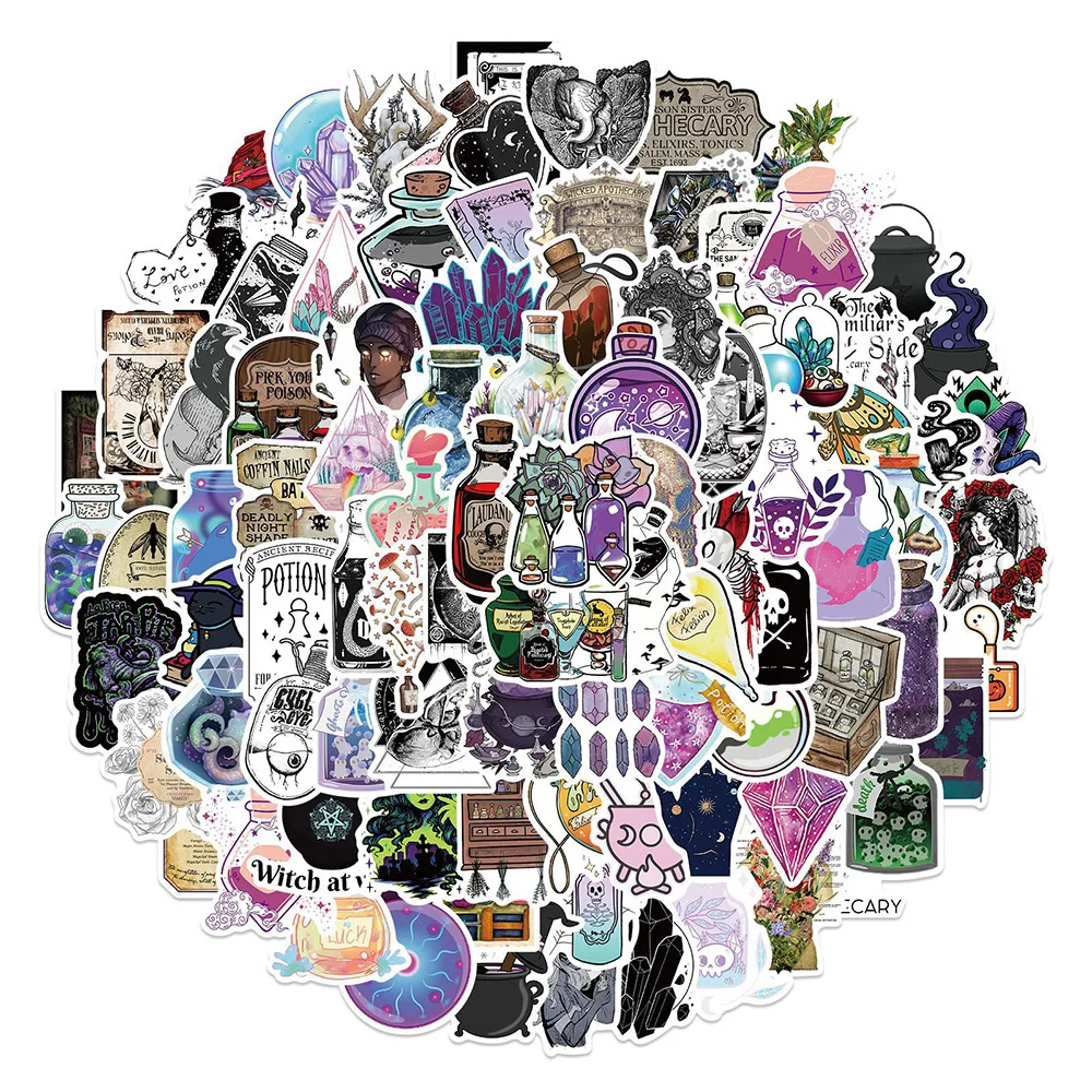103050100pcs apothecary pharmacist cartoon graffiti stickers aesthetic art stickers laptop car phone kids toys decal sticker free global shipping