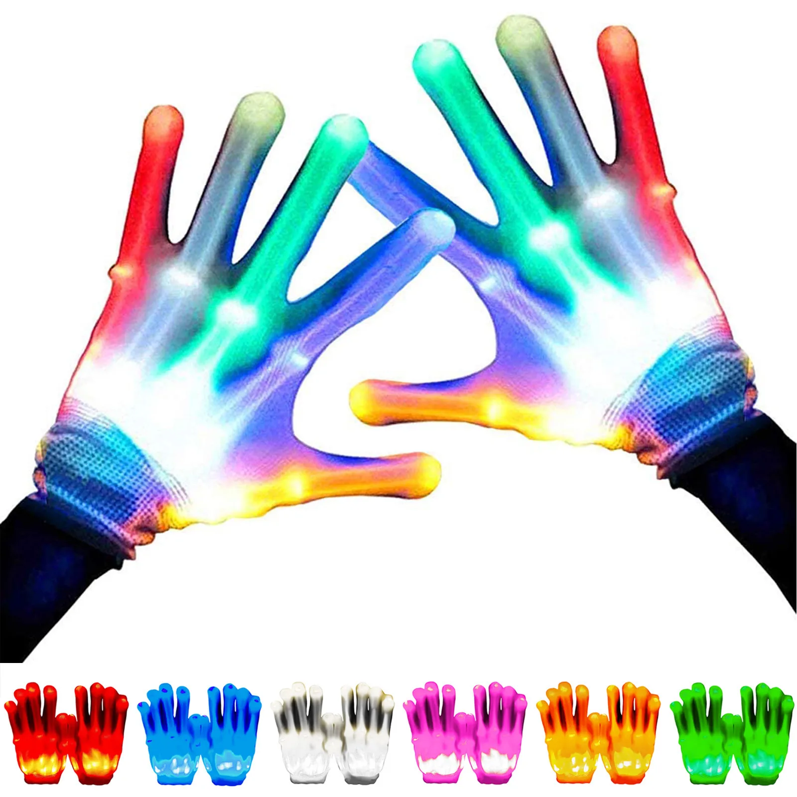 

Flashing Led Gloves Cool Fun Toys Packaging Party Banquet Role Playing Gloves Neon Guantes Glowing Halloween Party Costume