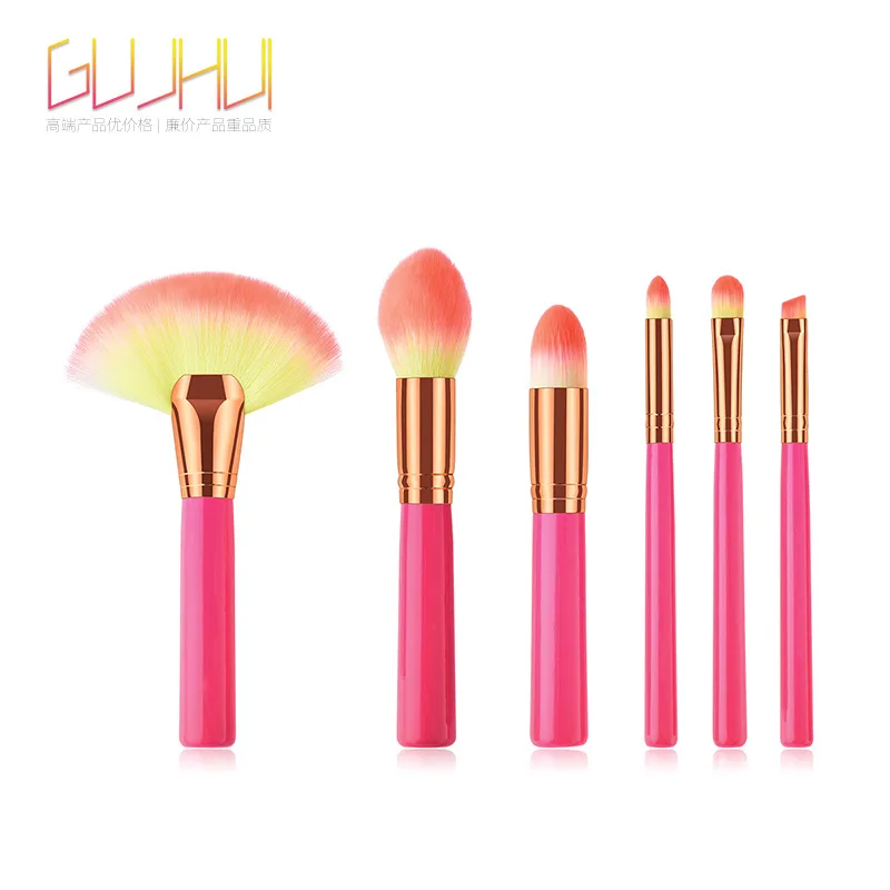 Mei красные Кисточки для макияжа Профессиональные кисти из натурального козьего