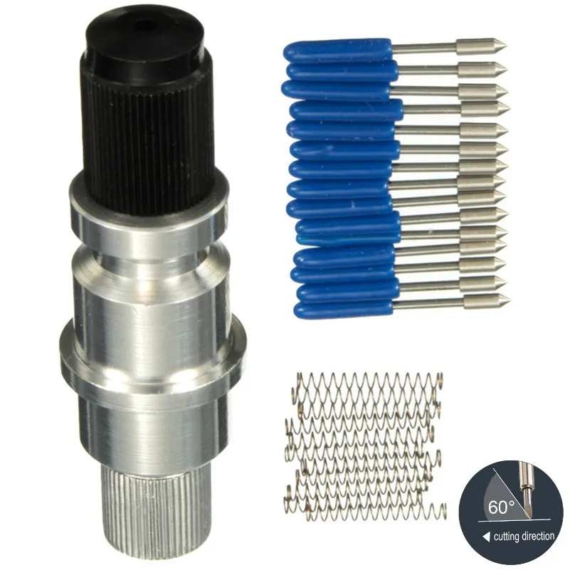 15pcs 60 degree KZTech 15 шт. виниловый гравировальный станок лезвия ножа для CB09+ 1 шт. высокая твердость CB09U силуэт клинок Cameo держатель - Длина режущей кромки: 15pcs 60 degree