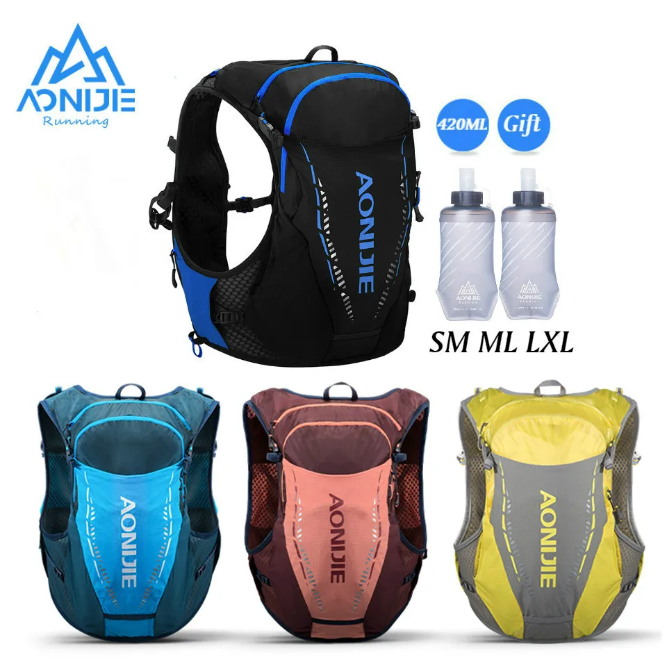 AONIJIE C9103S Ultra Vest 10L Hydration Backpack PackBag Free Water Bladder Flask Trail Running Marathon Race Hiking SM M/L L/XL