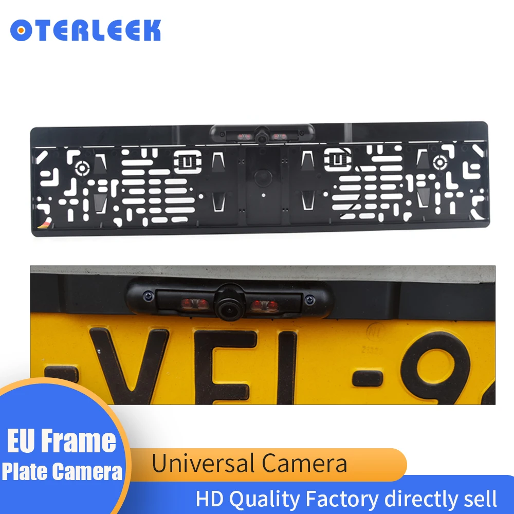 Auto Parktronic EU Car License Plate Frame Wireless HD Night Vision Rear View Camera Reverse Rear Camera With 4 IR Light