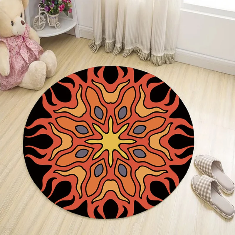 

Ковер богемный круглый, 60x60 см, нескользящий, для спальни, гостиной