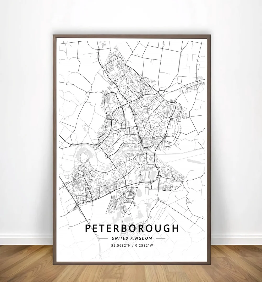 Perth Australia Peterborough Philadelphia Phnom Penh Phoenix Phuket Modern City Map Canvas Art Print Home Room Decor Poster | Дом и сад