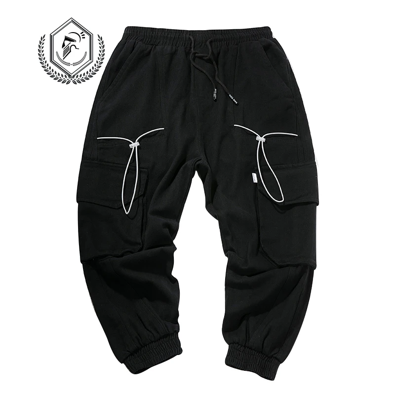 Мужские свободные штаны-шаровары для бега в стиле сафари модные штаны с