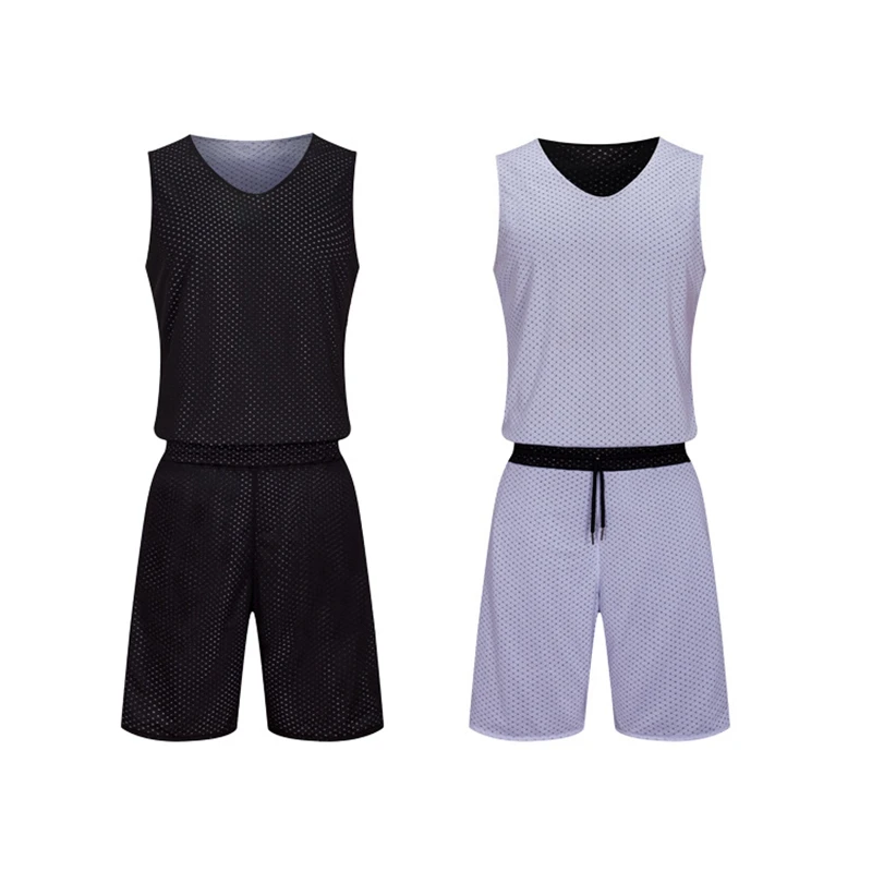 Двусторонний дышащий Быстросохнущий Спортивный костюм без рукавов жилет и шорты