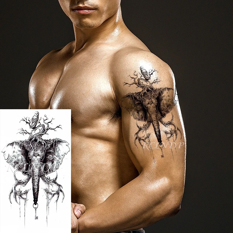 Водостойкие временные татуировки наклейки бабочка тигр лицо кошка животное