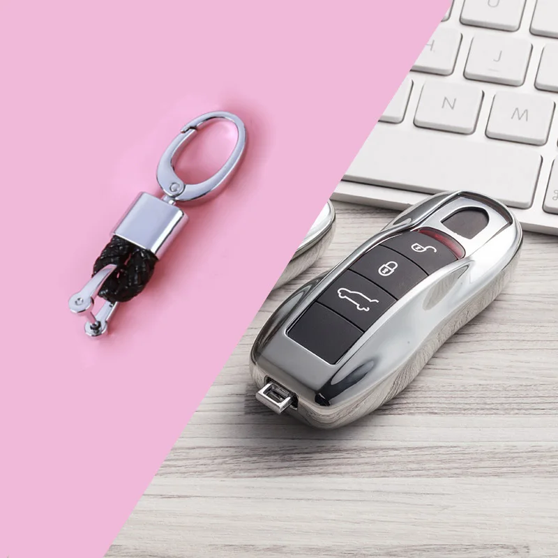 

Car Key Protection Case Accessories Key Case for Car for porsche panamera macan boxster cayenne 971 911 718 9YA