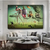 famous artwork reproductions wall pictures the american dream by salvador dali wall art canvas paintings for living room decor