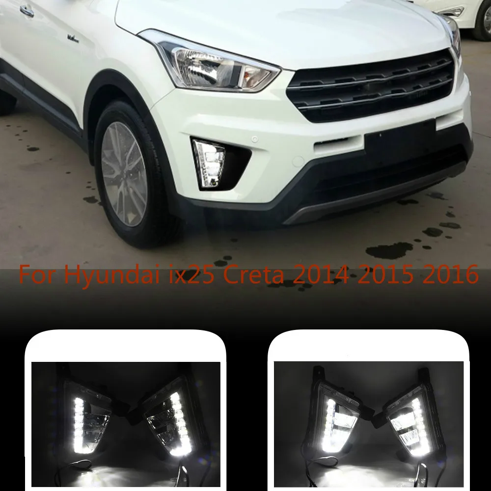 Для Hyundai ix25 Creta 2014 2015 2016 вождения DRL дневные ходовые огни светильник