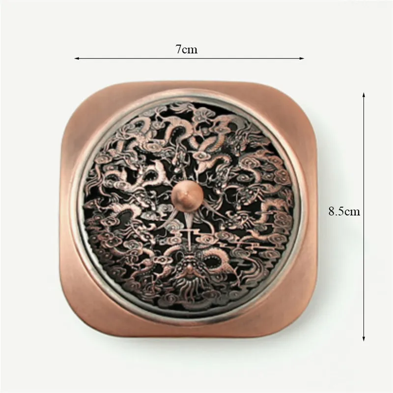 Дракон резные антикварные медные сплавы благовония горелка ароматерапия печи