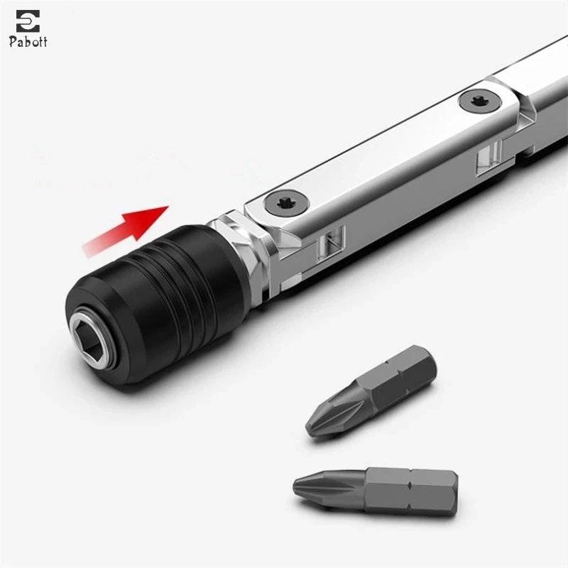 

Universal Variable Angle Hand Screwdriver Quick Change Screwdriver Set for 6.35mm Screwdriver Bits Manual Right Angle