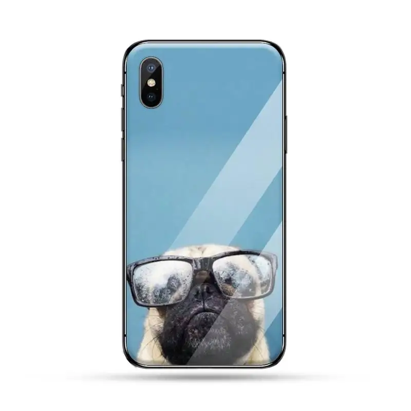 

Pug bonito pugdog cute Animal high quality luxury Phone Case Tempered glass For iphone 5C 6 6S 7 8 plus X XS XR 11 PRO MAX