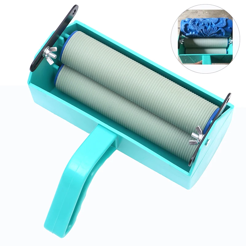 Резиновый Рельефный цветочный узор DIY краска ролик рукав декоративная текстура