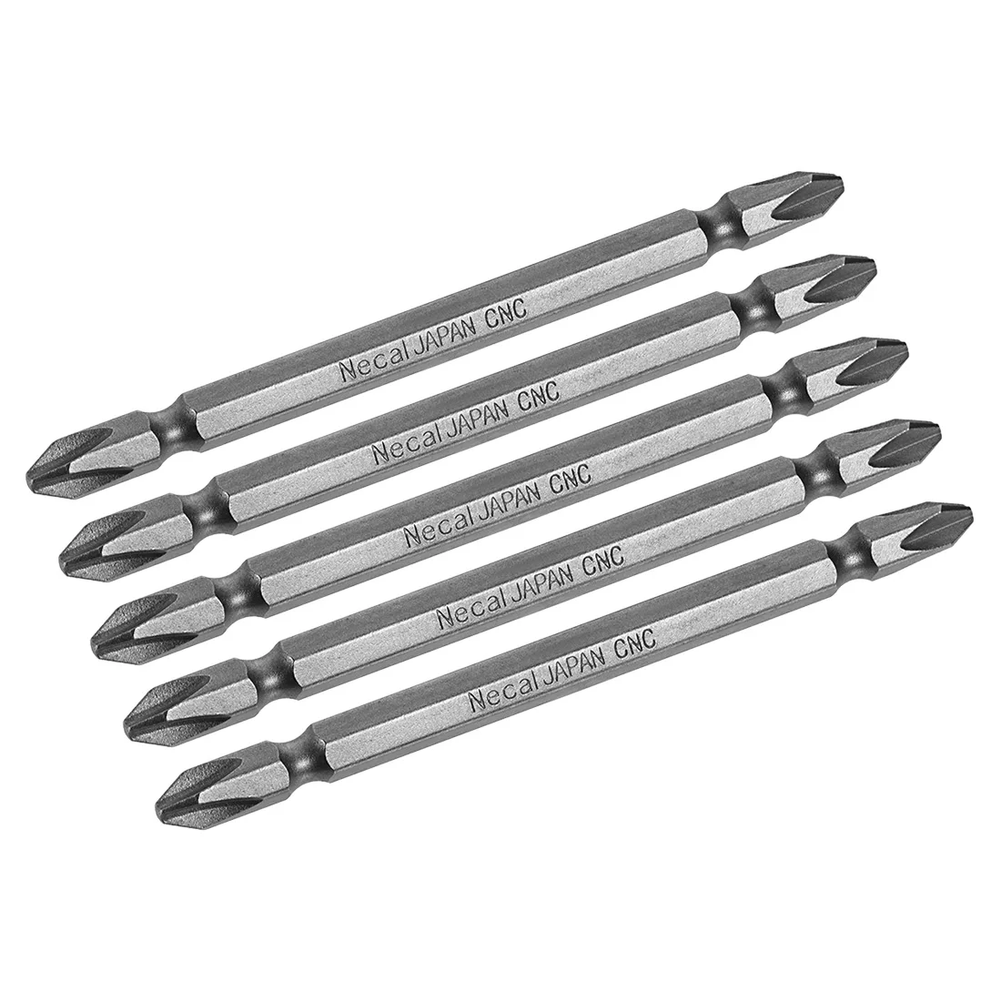 

uxcell 5pcs 1/4inch Hex Shank 100mm Length Magnetic Screwdriver PH2 Phillips Double-Head Screwdriver Bits S2 Alloy Steel