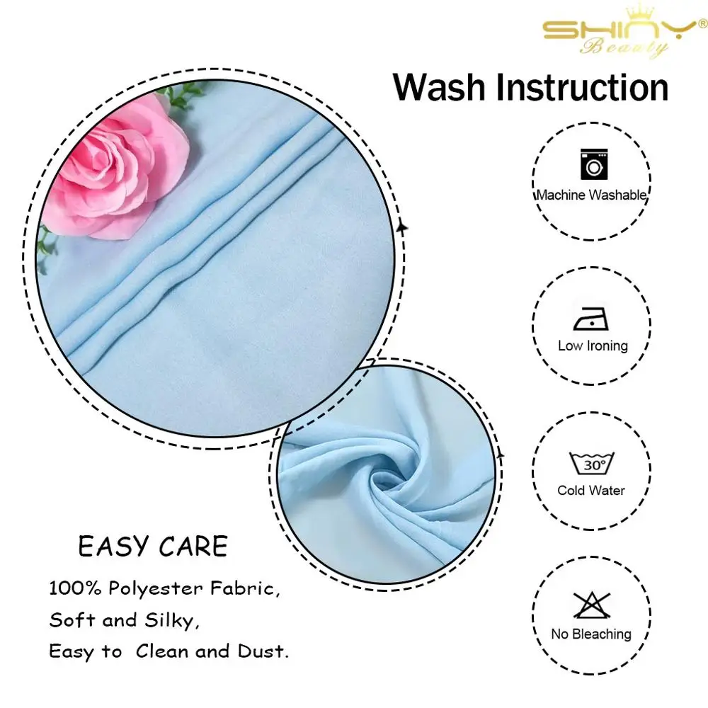 Светильник синий фон для детского душа занавеска тюль 29x108 дюймов новые шифоновые