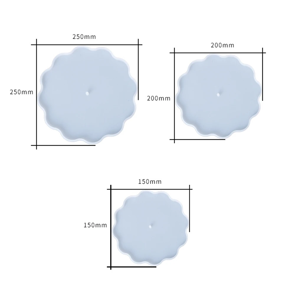 3 шт. круглые формы для подставок в виде цветов литья из смолы силиконовые фруктов