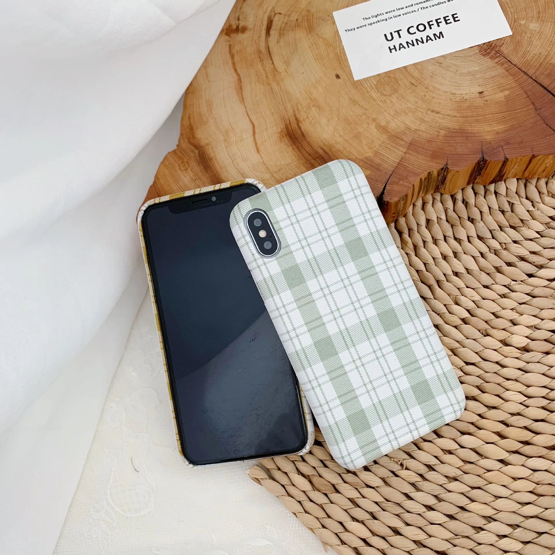 Простой белый сетчатый зимний чехол для телефона iPhone XR XS Max 6 6S 7 8 Plus X мягкая