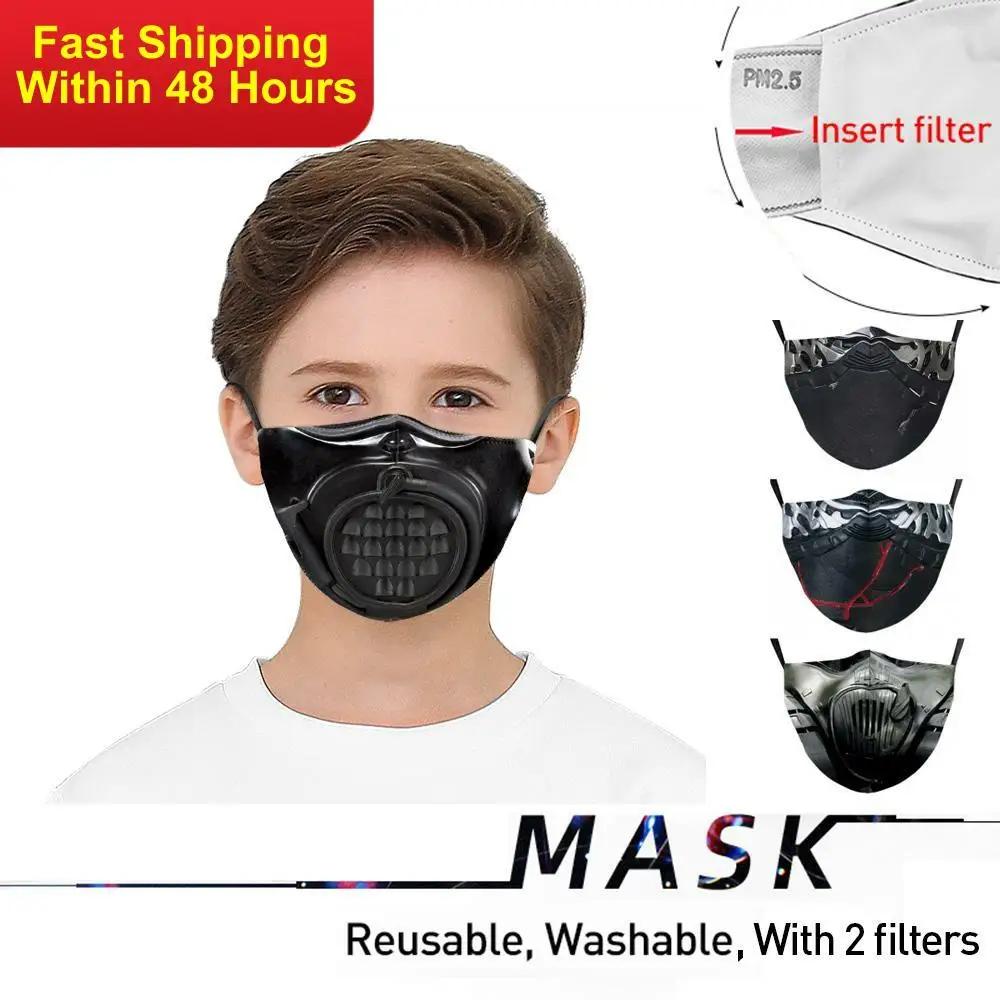 

Zawaland Kids Superhero Masks Reusable Face Mouth Mask Child Filter Mask Protective PM2.5 Mask