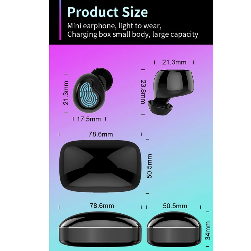 TWS с сенсорным управлением Bluetooth V5.0 бинауральные наушники aptx без потерь с шумоподавлением Беспроводные наушники 10h время прослушивания музыки