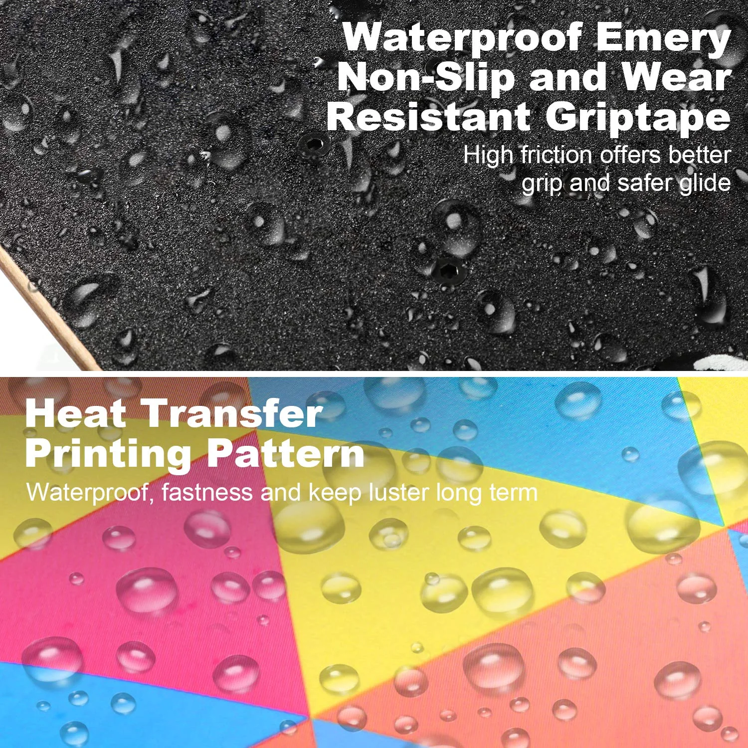 

Skateboards Complete Skateboard 31 x 7.88 for Kids, Youths, Teens, Beginners, and Adults, 7 Layers Radial Concave Standard 04