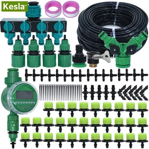 KESLA 5-50 м DIY микро система капельного орошения сад автоматический самополив цветок таймер контроллер наборы wРегулируемая капельница