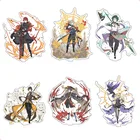 Аниме Фигурка геншин Импакт Новый Zhongli разбавитель Venti Klee Keqing Qiqi акриловая модель на подставке тарелка Настольный Декор стоячий мальчик девочка подарок