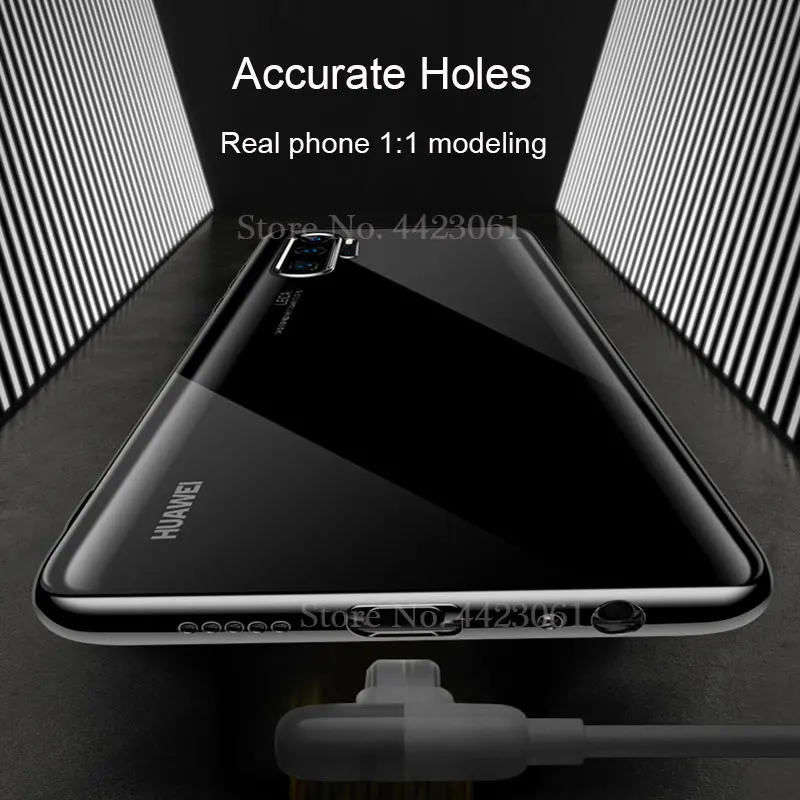 Чехол из ТПУ с покрытием для huawei Honor 20 Pro P Smart Z Plus Y9 Prime Y5 Y6 Pro, мягкая силиконовая прозрачная задняя крышка, чехол для телефона s