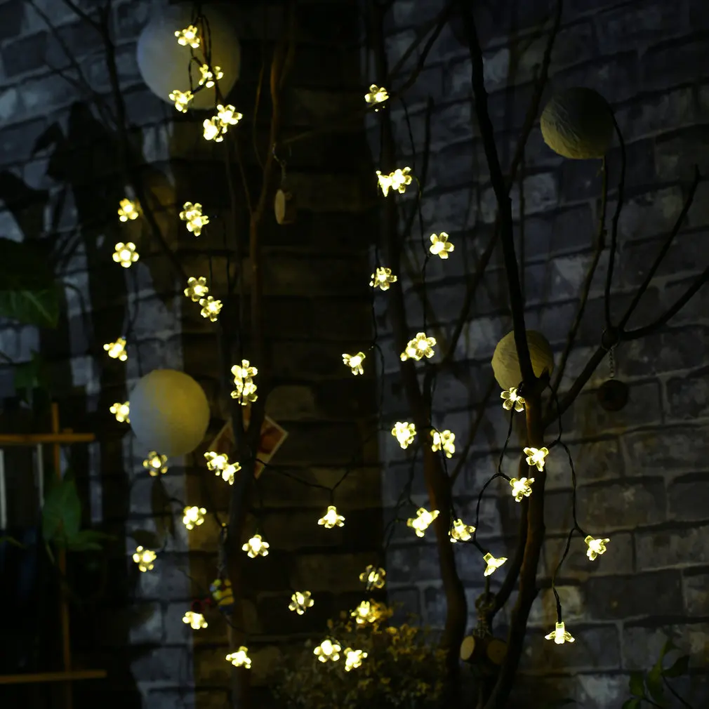 

ICOCO Outdoor Solar String Lights Fairy Blossom Flower 20 feet 50 LED String Lighting for Christmas Party Home Patio