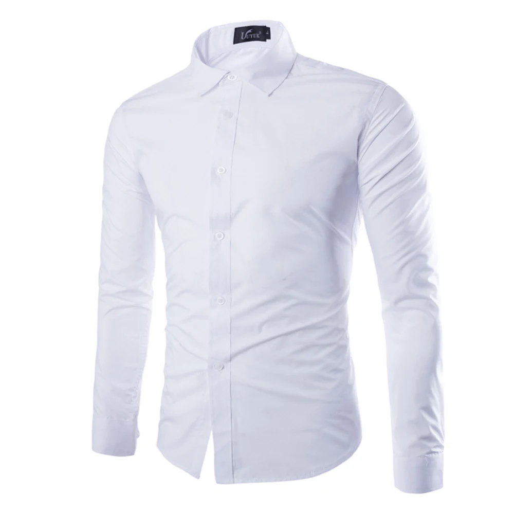Формальные стильные Лоскутные простые мужские рубашки Slim Fit деловая рубашка с