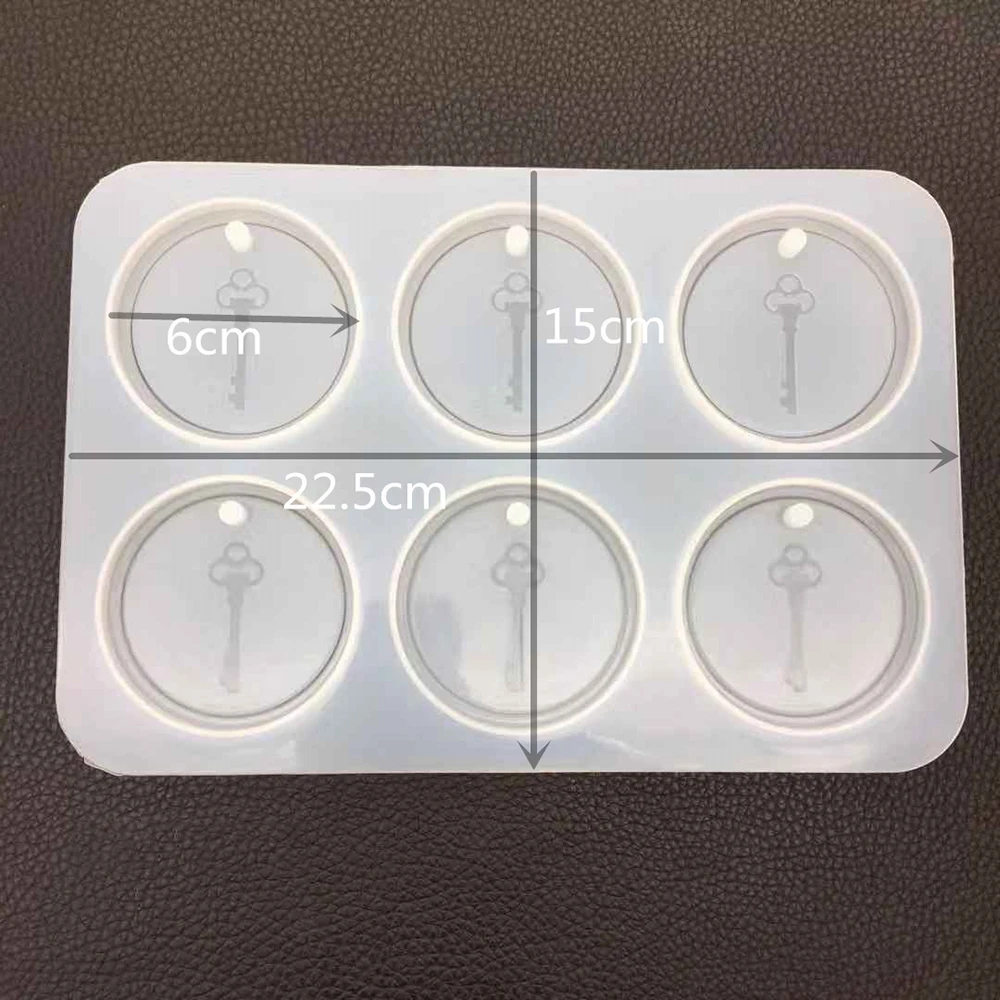 

Food grade silicone mold DIY silicone epoxy resin crystal mold key listing mirror 6 even hanging mold