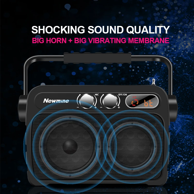 Bluetooth-Колонка Newmine K92 с поддержкой TF-карт и FM-радио | Электроника