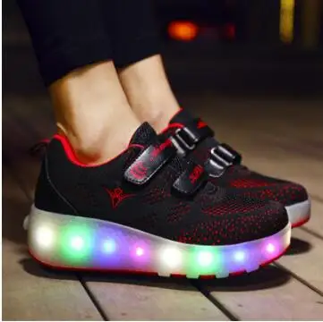 Детская обувь от бренда childr 2019 спортивные кроссовки USB heelies с двумя колесами туфли