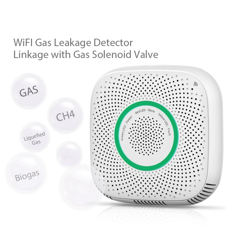 Tuya Wifi детектор утечки газа пожарная сигнализация безопасности умный дом Lpg