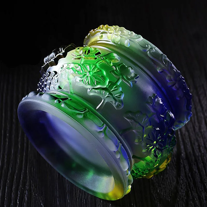 8 см тибетский буддийский многоцветный благоприятный полимер с узором лотоса