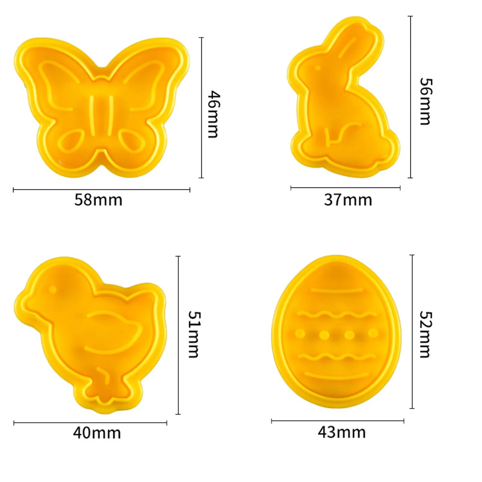 1052 печенья/печенье/Fondant (сахарная) Stampers комплект из 4 предметов На пасхальную