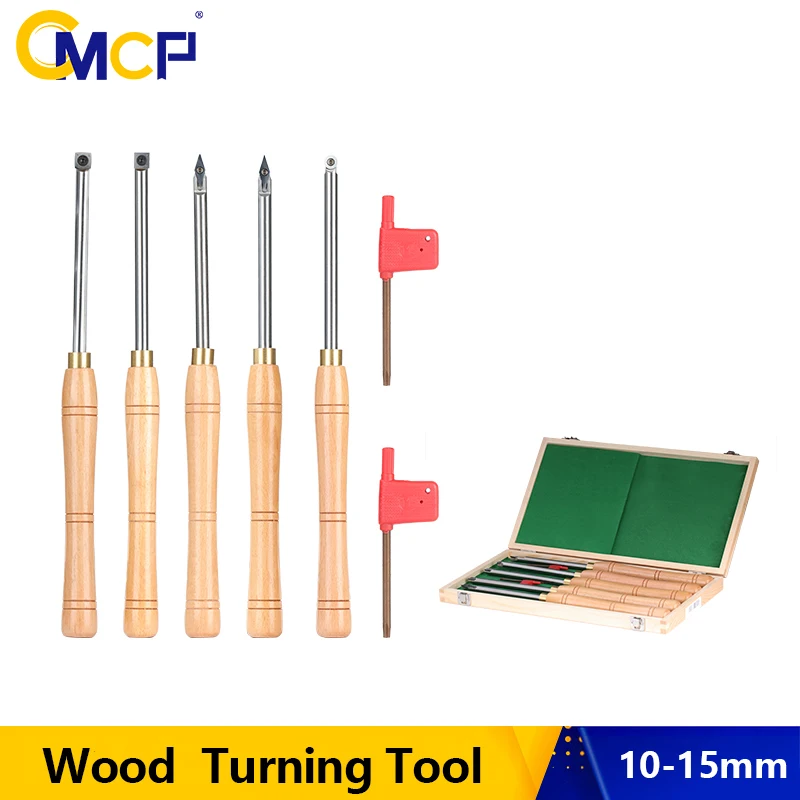

CMCP инструменты для токарной обработки древесины карбидная вставка резак Круглый хвостовик с деревянной ручкой для токарного станка токарн...