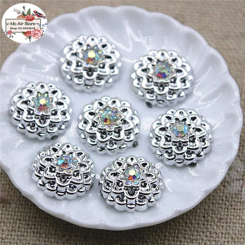 Круглые золотистые пуговицы с плоским дном стразы 13 мм для дома и сада аксессуары