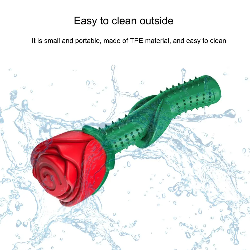 

Pet Molar Stick Rose Shape Molars Toy Pet Supplies Puppies Teething Sticks Dog Toy Safe Material Funny Dog Toy