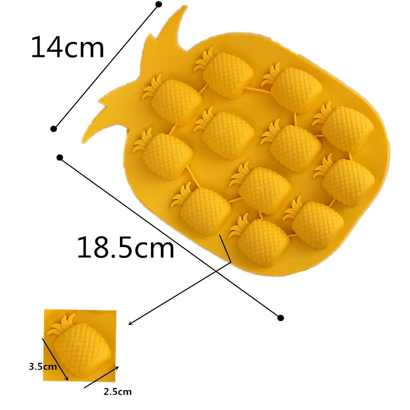 Ананас для шоколада из силикона в форме мыла сладкие конфеты сахарное желе лоток