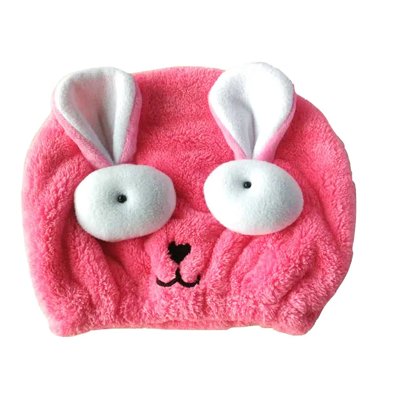 Микрофибра сухая шапочка для волос милая душа с большими глазами быстросохнущая