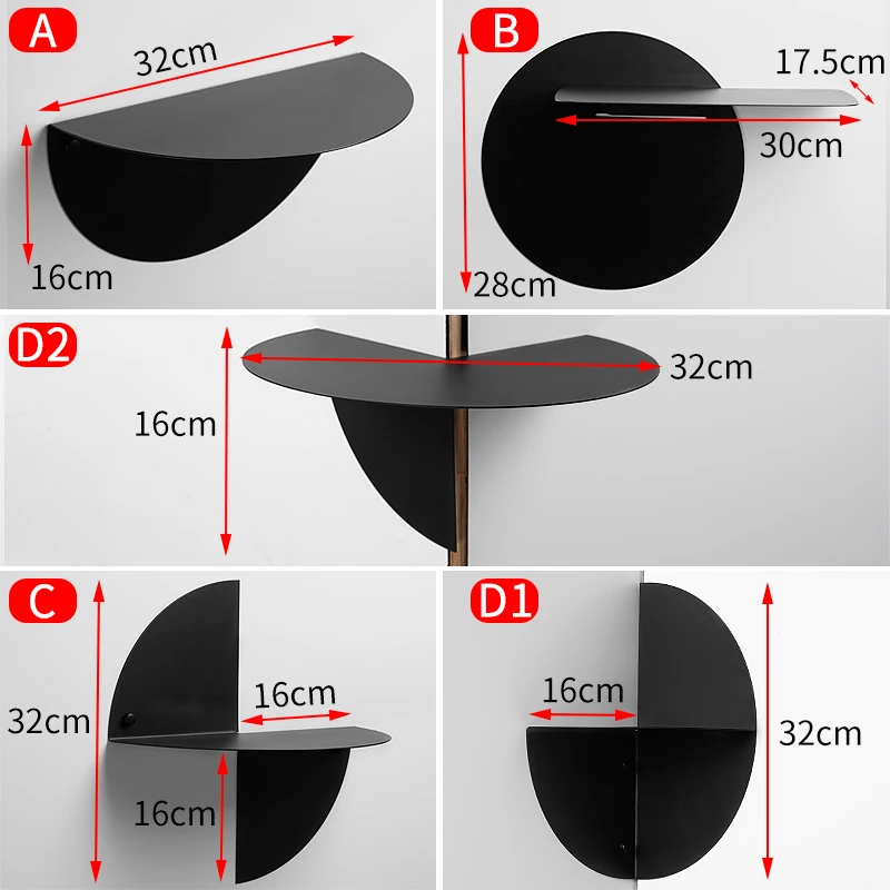 Полка для ванной черная из нержавеющей стали скандинавские спальни гостиной