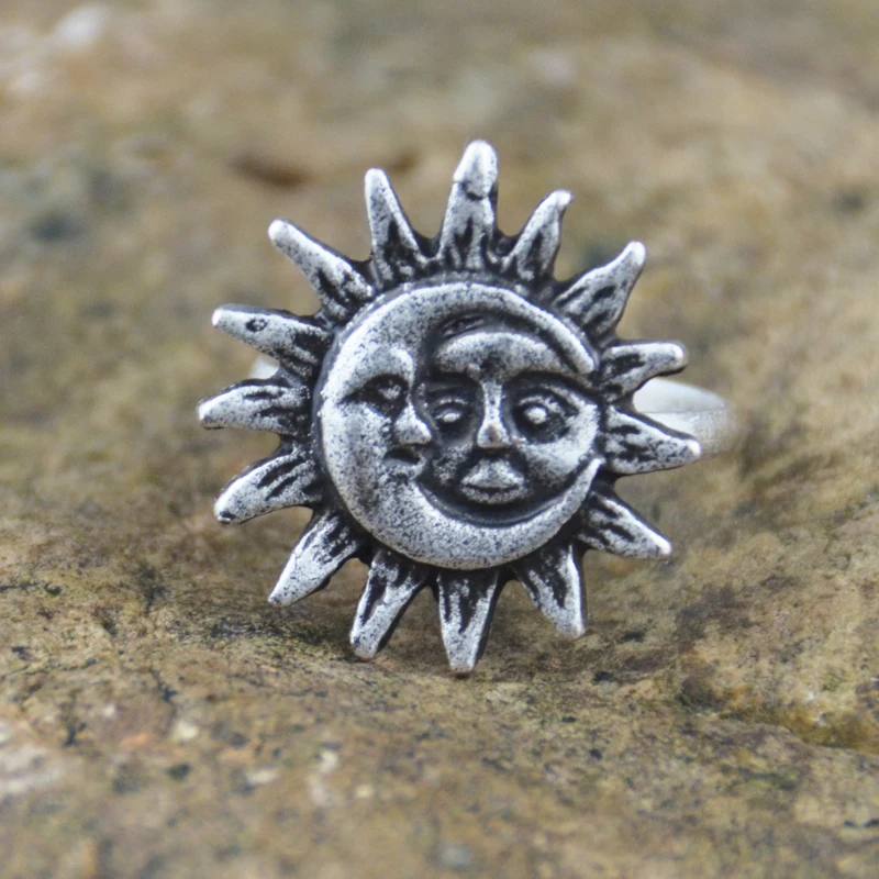 1 шт. регулируемое кольцо в форме полумесяца и солнца|Кольца| |